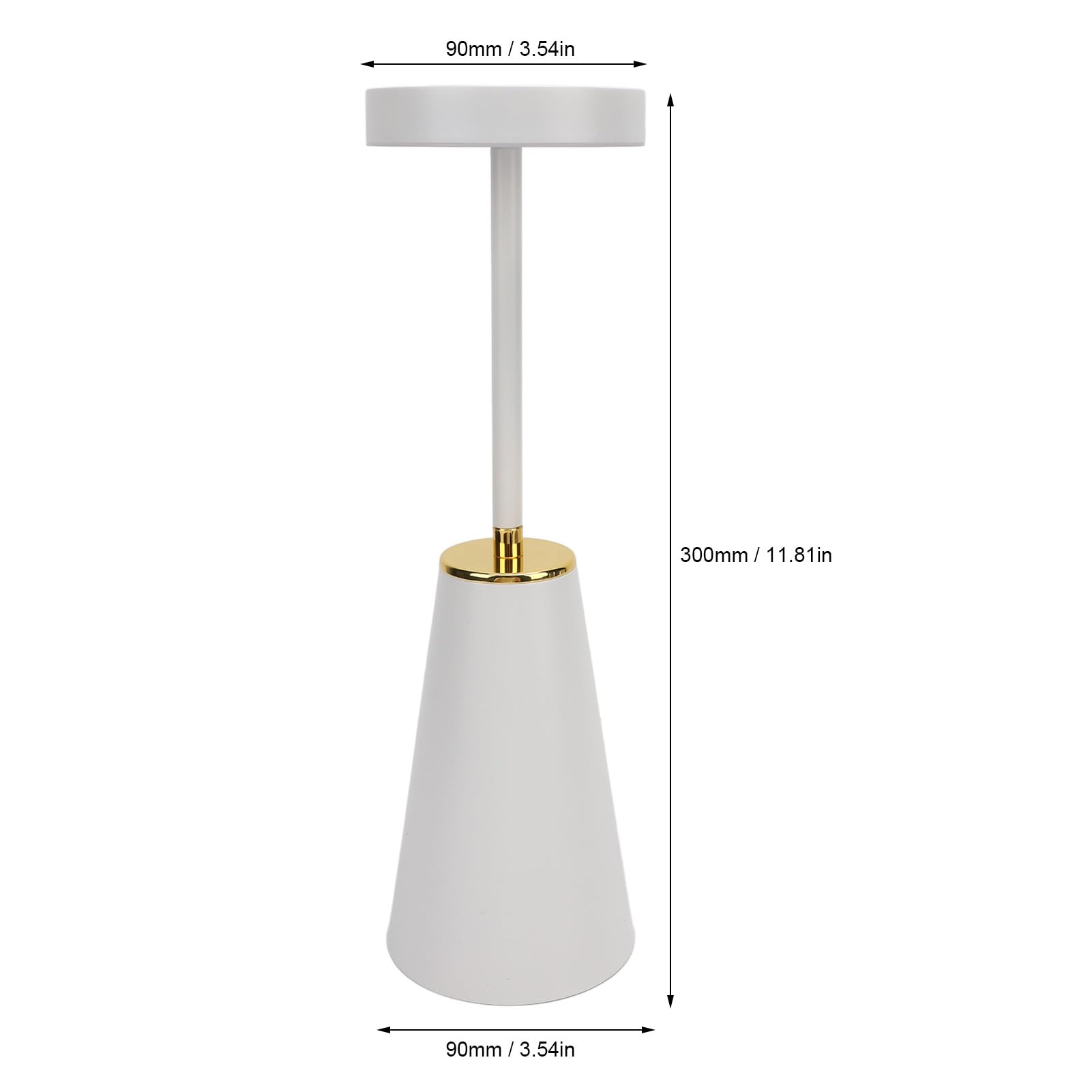 Lampada da Tavolo a Batteria con luminosità Regolabile, Luce Wireless per