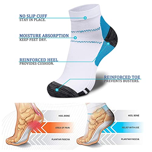 5 Pairs Compression Socks for Women Men Low Cut Running Socks for Athletic Support Travel Nurses Hiking3