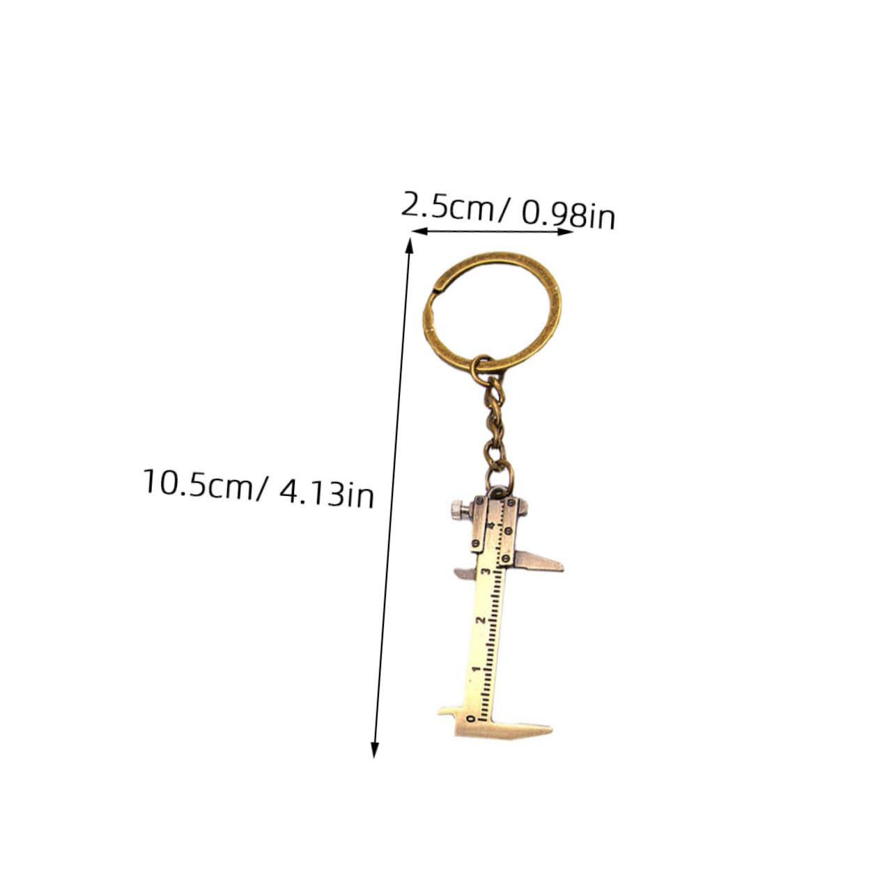 LIFKOME 2Pcs Vernier Caliper Keyring Gauge Tool for Precise Measurement Lightweight Portable Measuring Tool for Keychains