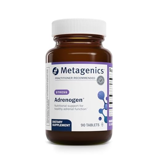 Metagenics Adrenogen - Adrenal Health with Raw Adrenal Concentrate, B Vitamins & PABA Supplement - Supports Hormone Balance, Energy & Nervous System Function* - Non-GMO, Gluten-Free - 90 Tablets