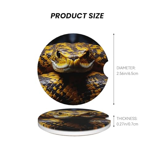 2 Posavasos de Cerámica para Auto con Base de Corcho miniatura 3