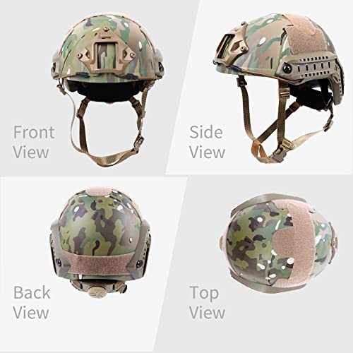Ghileo Airsoft Tactical Military Helmet, Fast Mh/Pj/Bj Type Combat Protective Gear For Paintball Game Skateboard Outdoor Activities #TOP5