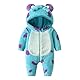 Saeevima Kinder Baby Fleece Cartoon Tiere Strampler Hoodie Body Langarm Reißverschluss Einteilig Kapuze Plüsch Jumpsuit Halloween Weihnachten Flanell Pyjama (MU Blau, 12-18 Months)