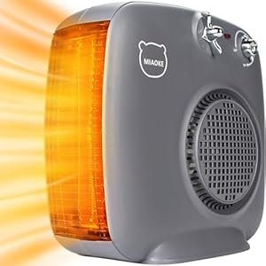 Miaoke Mini-keramische ventilatorkachel, 2000 W, drie standen, energiebesparend, met oververhittingsbeveiliging, verwarming voor badkamer en woonkamer