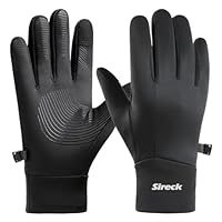 Sireck Water-Resistant Winter Gloves for Men, Touchscreen and Fleece Thermal Cold Weather Gloves, Snow Ski Gloves Winter Gear (L)