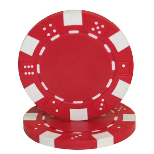 Brybelly Clay Composite Striped Dice 11.5-gram Poker Chips (100-pack) - Blank Non-denominated Poker Chips - Custom Cash Games and Home Casino Poker Nights