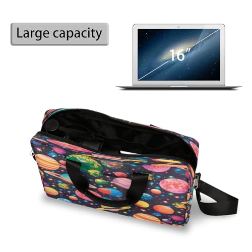 Maletín para laptop con diseño Colorful Planets, 13-16 pulgadas miniatura 5
