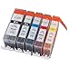 5pk NON-OEM CLI-221 PGI-220 compatible Ink Cartridge With CHIP
