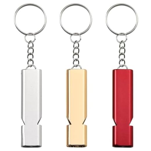 3 Emergency Whistles for Camping & Hiking, Metal Signal Whistles for Outdoor Safety