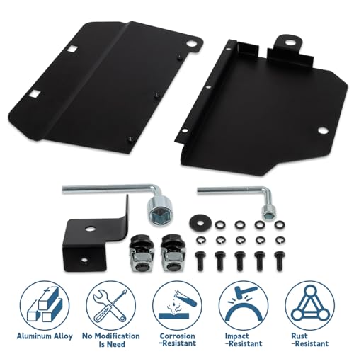 Image of Aluminum Rear Left Driver Side Underbody Shield Cover Compatible with 2022-2025 Ford Maverick Rear Wheel Underbody Cavity Splash Shield Guards Prevent from mud Sand Stones and Water
