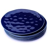 Miicol Porcelain Salad Luncheon Plates Set of 6- 8.75 Inch Ceramic Shallow Dishes for Pasta, Appetiz