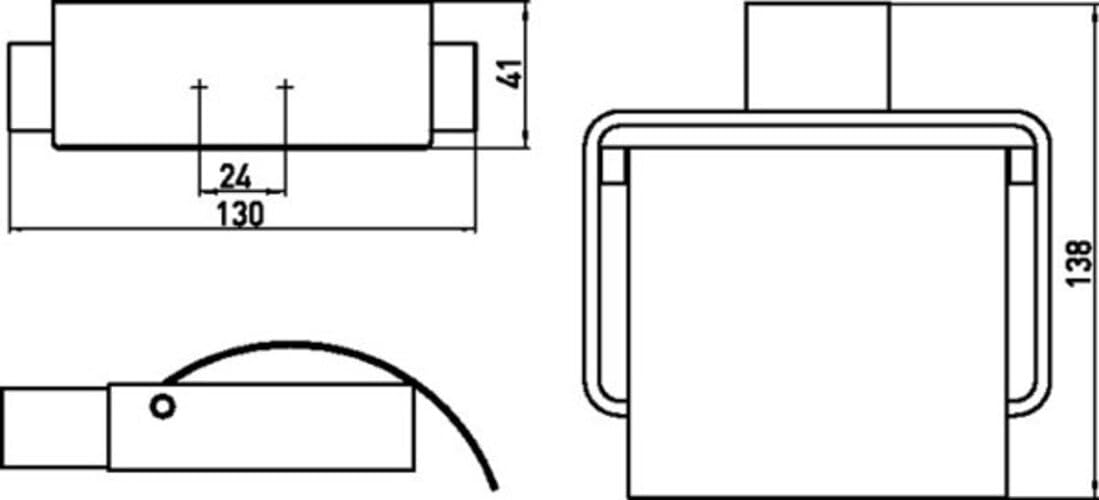EMCO LOFT Papierhalter, eleganter Toilettenpapierhalter zur Wandmontage aus Aluminium, hochwertige Toilettenpapierspender Schwarz Mit Deckel