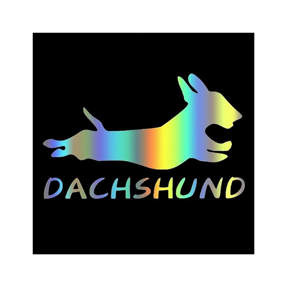 Auto Accessory Car Sticker Running Animal Dachshund Dog Waterproof Vinyl Decal Car Accessories(Laser)