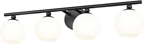 Miniatura 8 de Neoma - 4 tocador de baño ligero en estilo moderno, 7.25 pulgadas de alto y 30 pulgadas de ancho, acabado de níquel cepillado