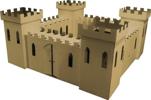 Kid-Eco Cardboard Garrison Playhouse Kit - Brown