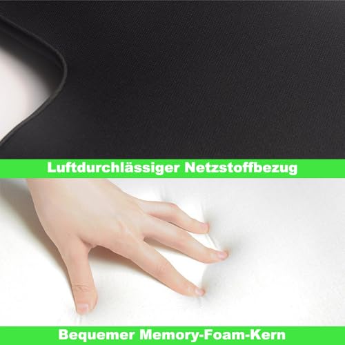FOUNDCOOL Ergonomisches Lendenwirbelstützkissen, Rückenkissen aus Memory-Schaum für Autositze - Lendenkissen, Rückenstützkissen, Auto Lordosenstütze Kissen für Fahrer