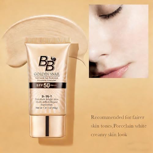 Sunscreen Golden Snail BB Cream - SPF50+ Tinted Moisturizer