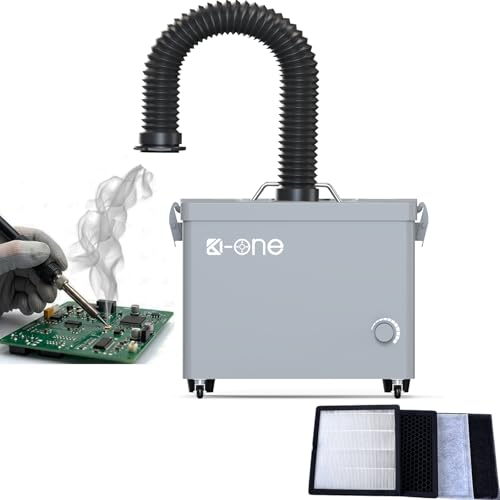 Solder Fume Extractor, 240m&sup3;/h Strong Suction with 120W Brushless Motor, 4 Layer Filtration System...