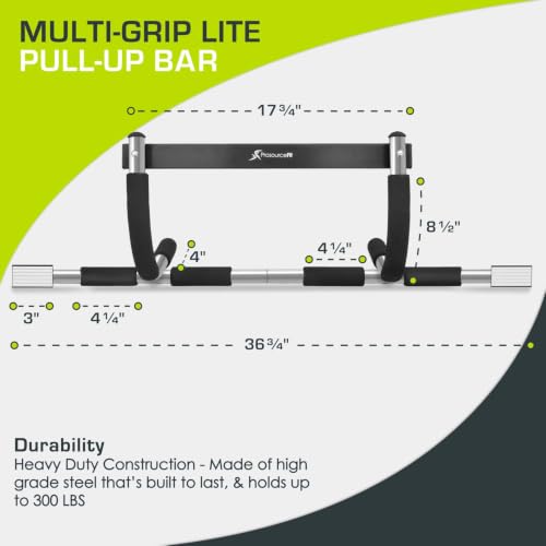 Image of ProsourceFit Foldable Pull Up Bar /Doorway Trainer for Multi Use Fitness & Home Gym Exercise