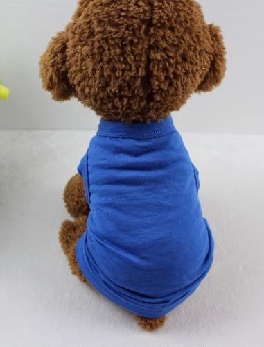 Alroman Dogs Shirts Vest Dark Blue Clothing For Dogs Cats S Dog Vacation Shirt Male Dog Clothing Puppy Summer Clothes Boy Cotton Summer Shirt Small Dog Cat Pet Clothes Vest T-Shirt Apparel #TOP2