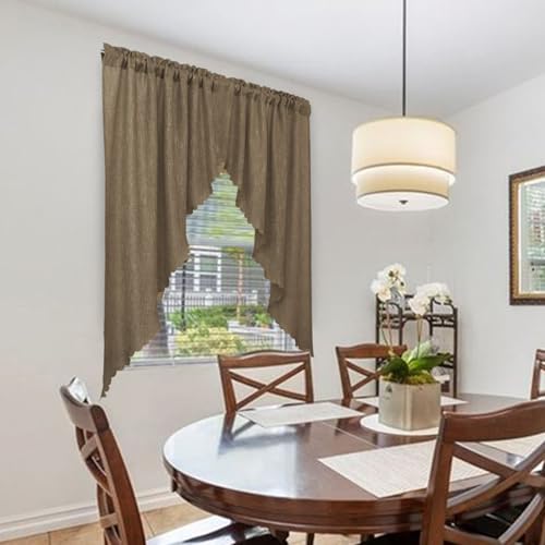 Valeahomesoftburlaplookswagcurtainsrusticnaturalrodpocketkitchenvalancecurtainpanelsforsmallwindow63inchlengthtan2panels Urban Country Home Decor Valea home soft burlap look swag curtains rustic natural rod pocket kitchen valance curtain panels for small window 63 inch length tan 2 panels urban country home decor