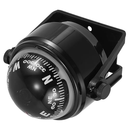Beatifufu Compass for Directions Vehicle Mount Dashboard Boat Car Compass Ball Simple Operation Black