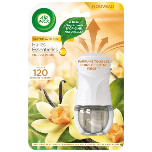 Airwick Désodorisant Maison Diffuseur Electrique Huiles Essentielles Fleur de Vanille 19 ml