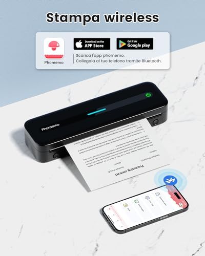 Stampante Termica Portatile M832 - Bluetooth Per IPhone/Android, Carta Termica A4, Batteria 2600mAh - Foto 5