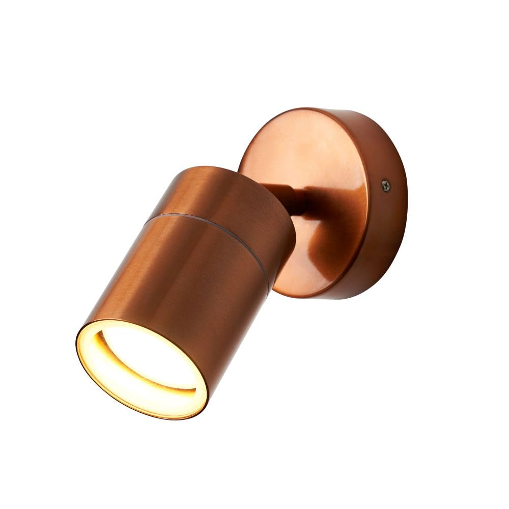 Litecraft Copper Kenn Outdoor Wall Ceiling Adjustable Spotlight - (, Single)