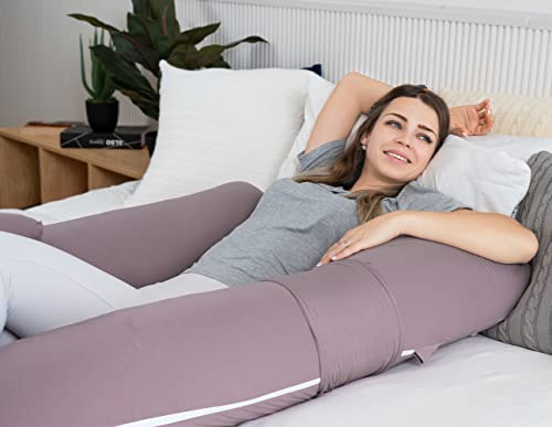 Insen Pregnancy Pillow,Maternity Body Pillow With Pillow Cover,H Shaped Body Pillow For Pregnant Women (Purple Jersey) #TOP2