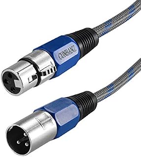 XLR Cable,2 Packs Microphone Cable 10 Ft XLR Male to XLR Female Balanced 3 PIN Compatible with Shure SM Microphone, Behringer, Speaker Systems, Radio Station and More