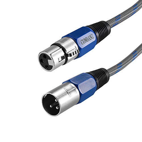 XLR Cable,Microphone Cable 10 Ft XLR Male to XLR Female Balanced 3 PIN Compatible with Shure SM Microphone, Behringer, Speaker Systems, Radio Station and More