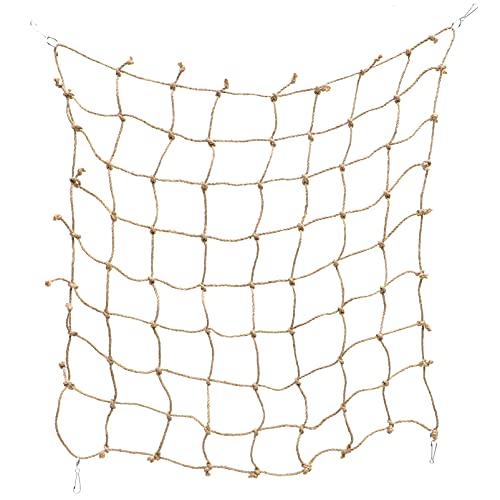 POPETPOP Red de Escalada para Loros Red para Jaula de pájaros Accesorios para jaulas de pájaros Red de trepar Resistente para pájaros y roedores Red de Descanso para Mascotas trepadoras