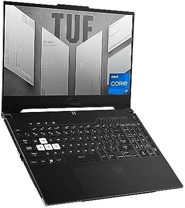 TUF Dash 15 (2022) Gaming Laptop, 15.6" 144Hz FHD Display, Intel Core i7-12650H, GeForce RTX 3060, 16GB DDR5, 512GB SSD, Thunderbolt 4, Windows 11 Home, Off Black, FX517ZM-AS73