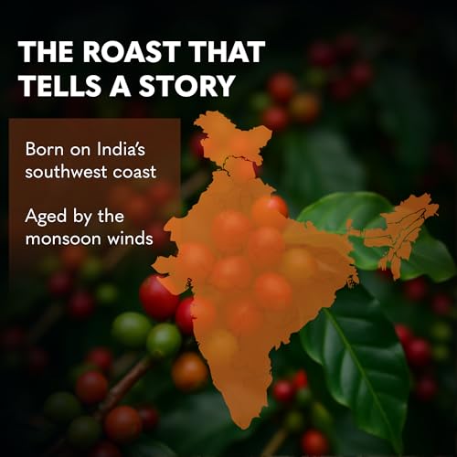 Image of THIRD WAVE COFFEE Monsoon Malabar Arabica Coffee, Medium Roast, 250Gm (Whole Beans)