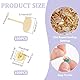 UNICRAFTALE 100 Stk Flache Runde Ohrstecker Rohlinge8mm Golden Flach Pad Ohrringe Rohlinge Edelstahl DIY Ohrringe Basteln Mit Ohrring Verschluss für Ohrringe Selber Machen Schmuckherstellung