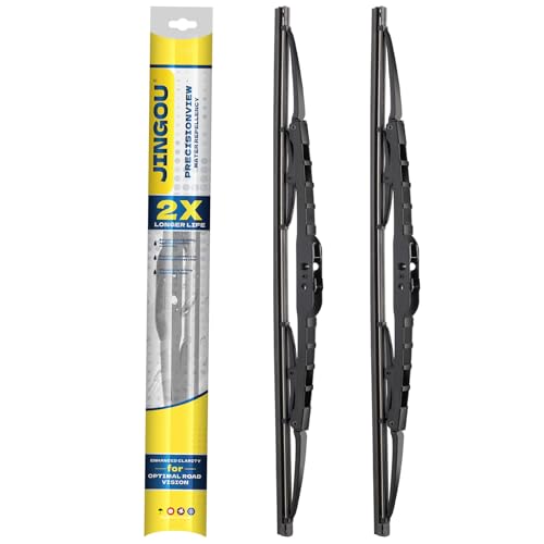 JINGOU 21''+21'' Wiper Blades, Compatible with Dodge Durango 2002-2003 Premium All-Season Windshield Wiper Blades-Driver and Passenger Side,Automotive Replacement Windshield Wiper Blade (Pack Of 2)