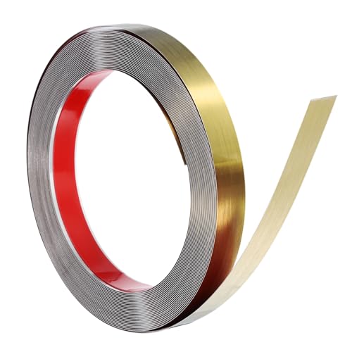 Moldura de pared de acero inoxidable autoadhesiva oro de 10m 2