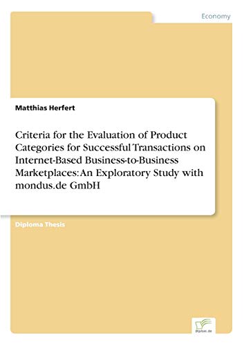 Criteria for the Evaluation of Product Categories for Successful ...