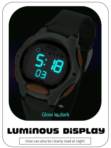 Image of SPIKY Digital Sports Watch for Kids | Multifunctional with Luminous LED Display & Alarm | Water-Resistant & Silicone Strap | Best Birthday Gift Wrist Watches for Boys & Girls | Age 2-14 yrs