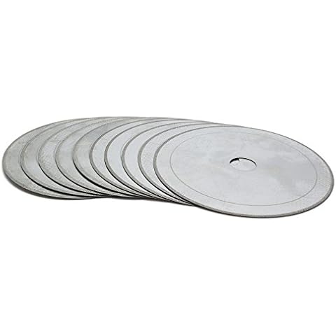 ILOVETOOL Gem Stone Cutting Saw 4 inch Diamond Lapidary Cutter 5/8" Arbor Rim 0.4mm Pack of 10Pcs Cover