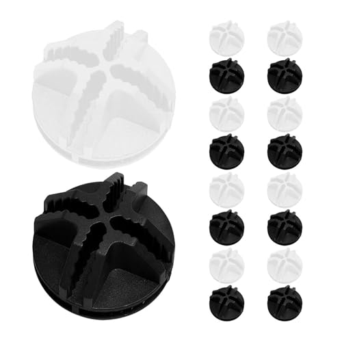 GATHINESS 30 Connettori in Plastica per Gabbie Fai da Te, Fibbie per Montaggio Scaffalature e Recinti Animali, Set 30 Pezzi Nero e Bianco, Smontabili e Resistenti per Uso Quotidiano