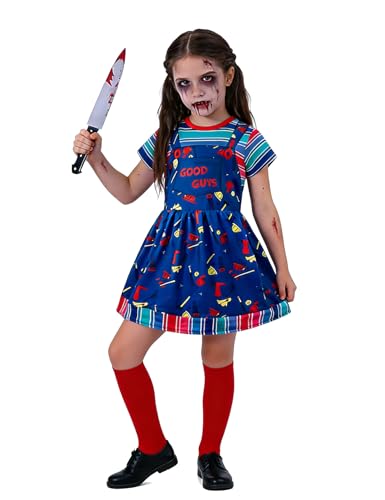 bakjuno Kids Halloween Classic Killer Doll Costume Girl Scary Cosplay