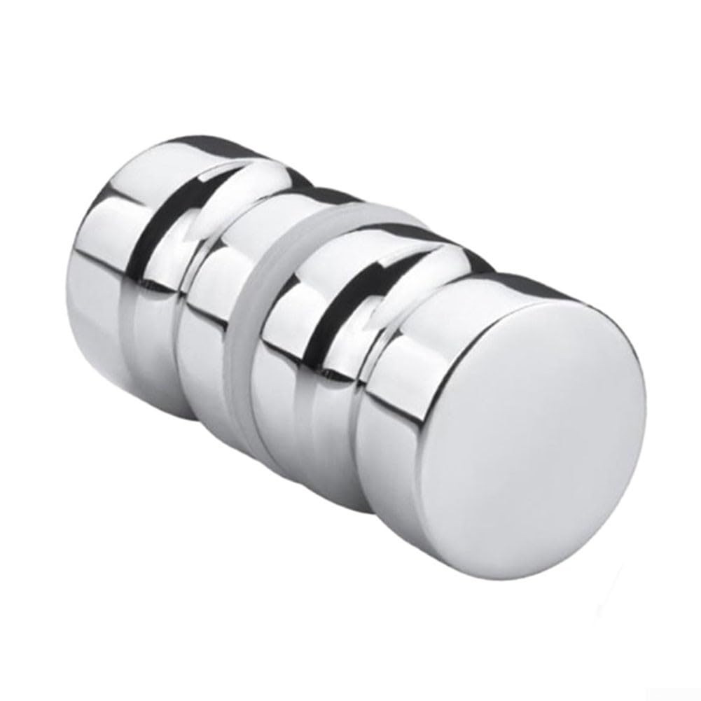 HOgardenME Zinc Alloy Bathroom Door Handle Knob, Single Groove, Chrome Plated - Image 2