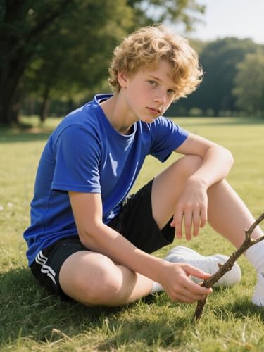 10 Pack Boys Youth Mesh Quick Dry T Shirts Short Sleeve Athletic Shirt Moisture Wicking Performance Tees for 7-16Y 5