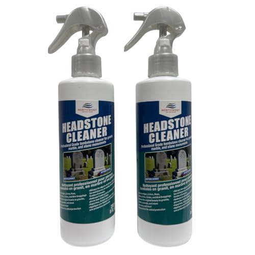Cemetery Headstone Cleaner for Graves - Tombstone Cleaning Solution Removes Dirt, Moss, and Plant...