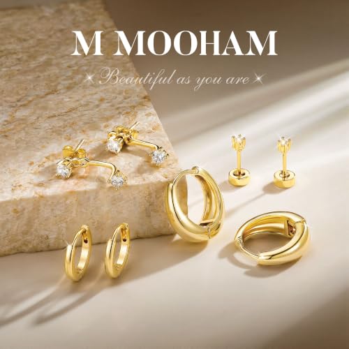 Dainty Gold Earring Stacks 4 Pairs DROPS TO - image 4