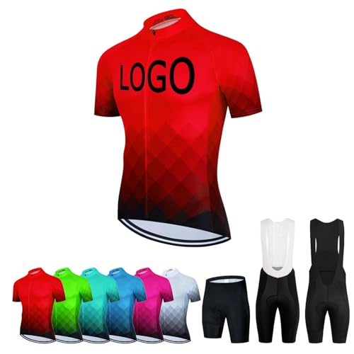 COITROZR Maillot Ciclismo Personalizado Ropa Ciclismo MTB de Secado Rápido para Hombre con Logotipo del Equipo(A)