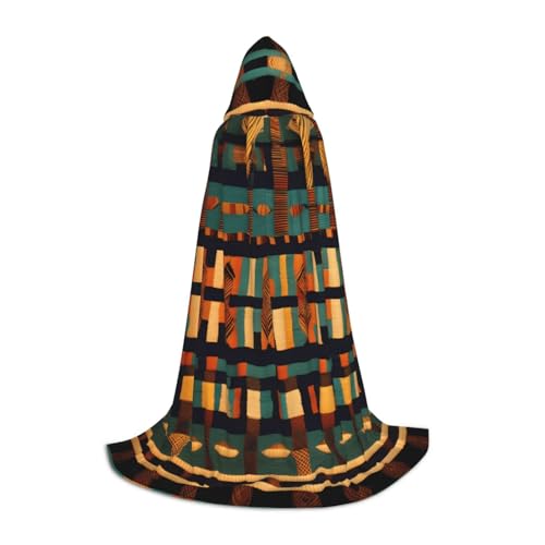 Robe de magicien africain à capuche pour déguisement d'Halloween et cosplay médiéval