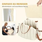 PawHut Hundetasche Hundetragetasche mit Sicherheitsgurt, rutschfestem Boden, Kissen, Hunde Autositz für Rückbank und Vordersitz, Abnehmbarer waschbarer Hundesitz für Kleine Hunde und Katzen Haustiere